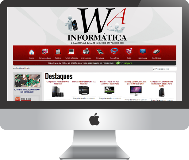 Loja online - WA Informática